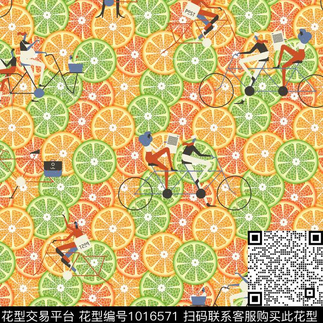 人物柠檬彩色柠檬数码印花华亿平台下载（图片编号: 1016571） - 瓦栏（Walan）