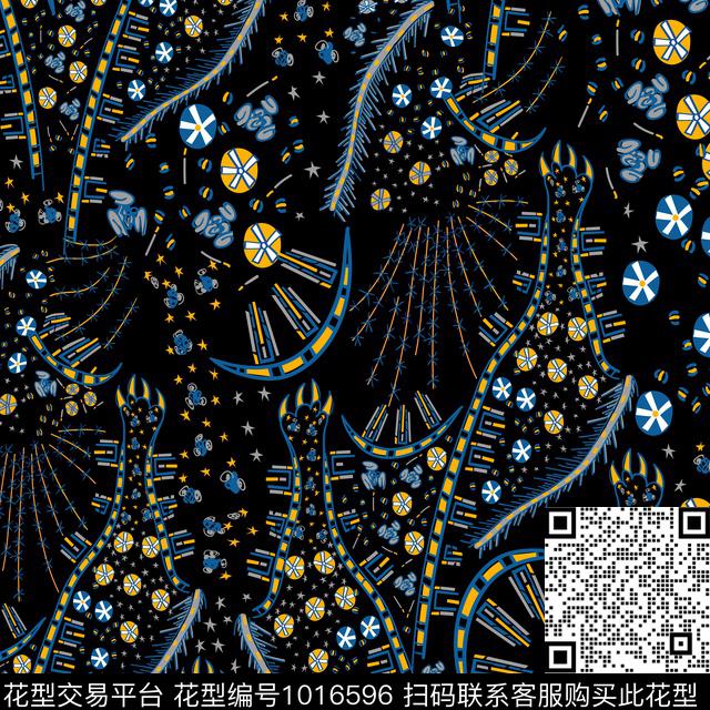 民族风女装几何数码印花华亿平台下载（图片编号: 1016596） - 瓦栏（Walan）