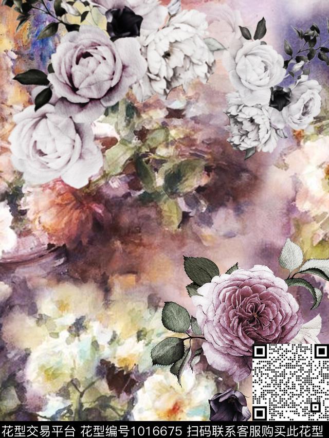 数码华亿平台花卉女装数码印花华亿平台下载（图片编号: 1016675） - 瓦栏（Walan）