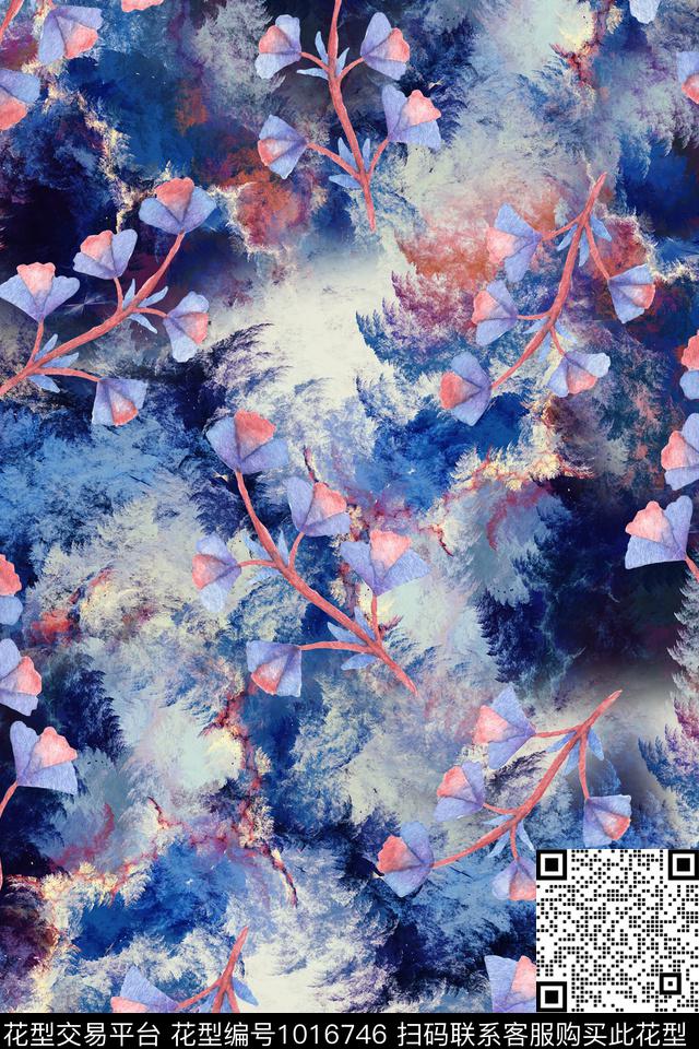 小碎花玫瑰花满版散花数码印花华亿平台下载（图片编号: 1016746） - 瓦栏（Walan）