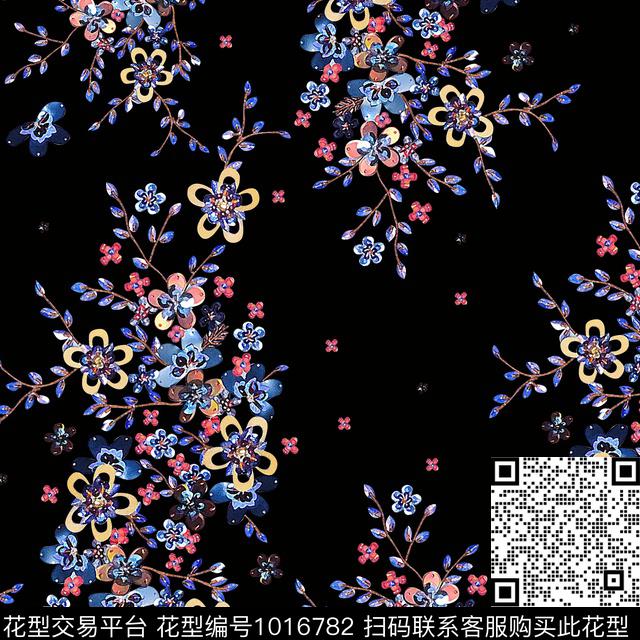 数码华亿平台花卉大牌风数码印花华亿平台下载（图片编号: 1016782） - 瓦栏（Walan）