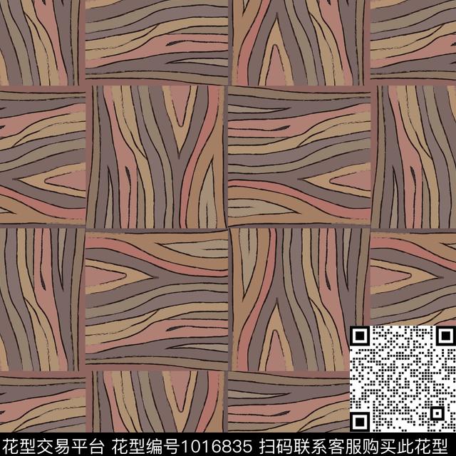 民族风潮牌树纹数码印花华亿平台下载（图片编号: 1016835） - 瓦栏（Walan）