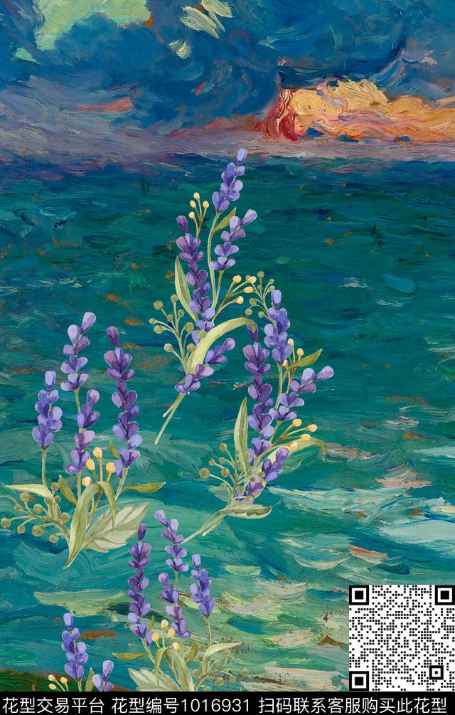 欧式定位花风景定位油画华亿平台数码印花华亿平台下载（图片编号: 1016931） - 瓦栏（Walan）