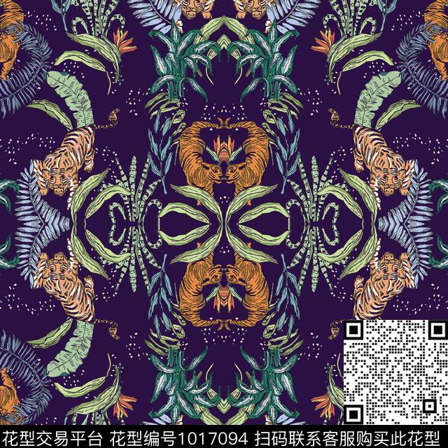 女装潮牌动物数码印花华亿平台下载（图片编号: 1017094） - 瓦栏（Walan）