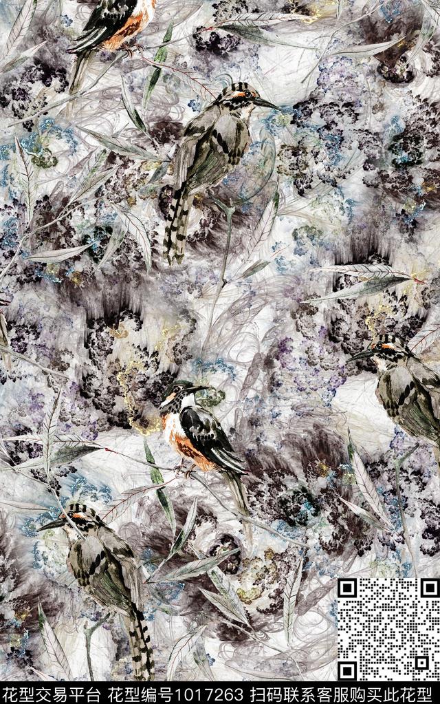 数码华亿平台抽象复古数码印花华亿平台下载（图片编号: 1017263） - 瓦栏（Walan）