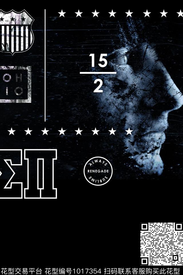 卡通抽象男装数码印花华亿平台下载（图片编号: 1017354） - 瓦栏（Walan）