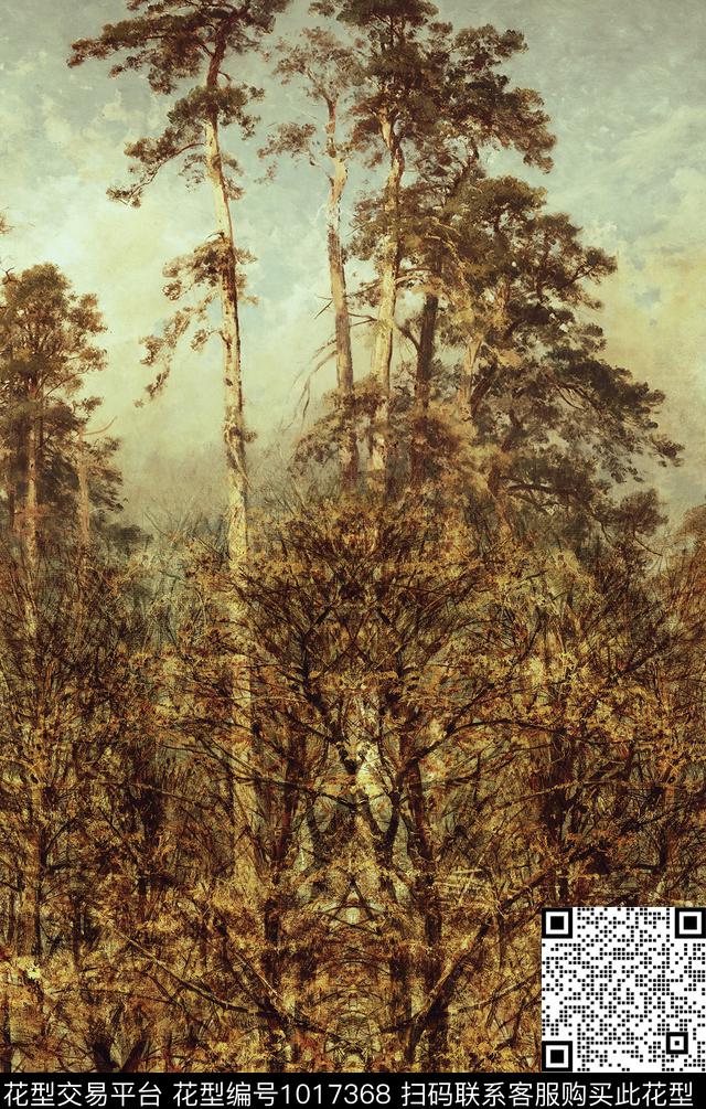 肌理定位花风景景观数码印花华亿平台下载（图片编号: 1017368） - 瓦栏（Walan）