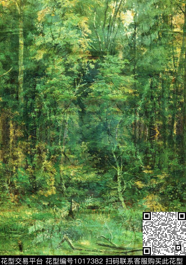 肌理定位花风景景观数码印花华亿平台下载（图片编号: 1017382） - 瓦栏（Walan）