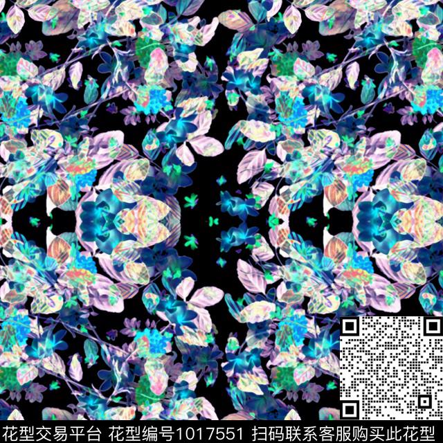 数码华亿平台花卉女装数码印花华亿平台下载（图片编号: 1017551） - 瓦栏（Walan）