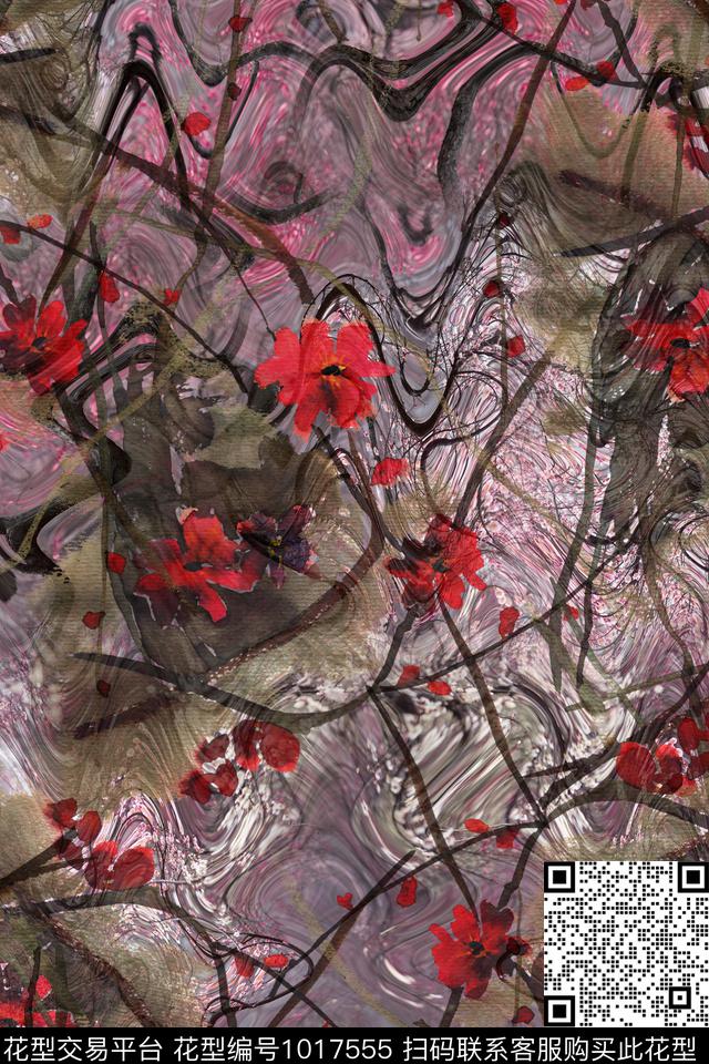 数码华亿平台花卉女装数码印花华亿平台下载（图片编号: 1017555） - 瓦栏（Walan）