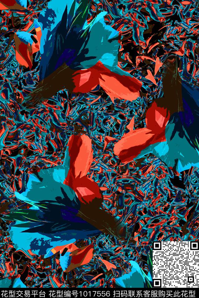 数码华亿平台花卉女装数码印花华亿平台下载（图片编号: 1017556） - 瓦栏（Walan）