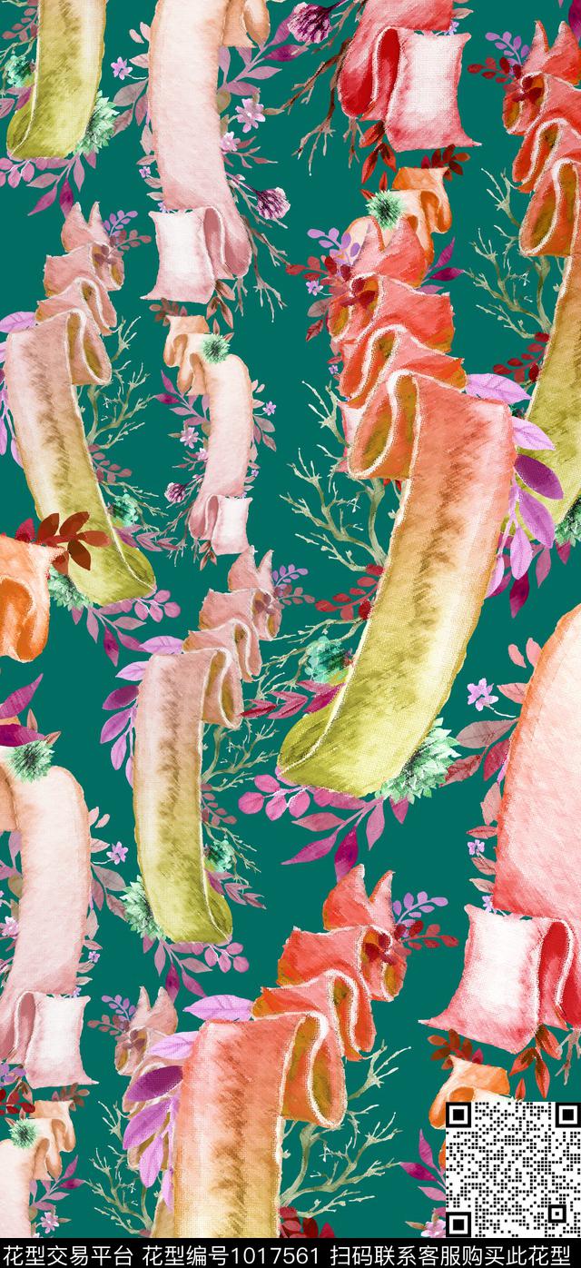数码华亿平台花卉女装数码印花华亿平台下载（图片编号: 1017561） - 瓦栏（Walan）