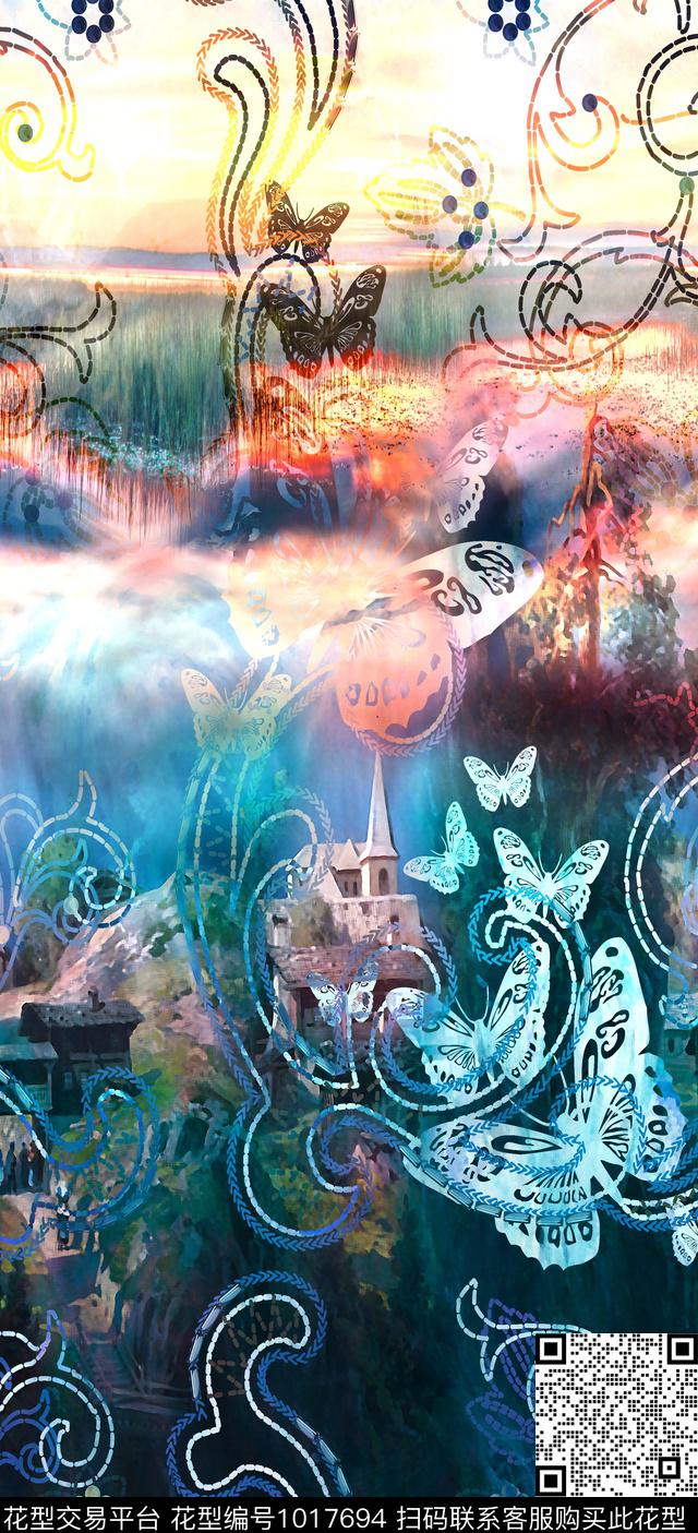 数码华亿平台线条女装数码印花华亿平台下载（图片编号: 1017694） - 瓦栏（Walan）