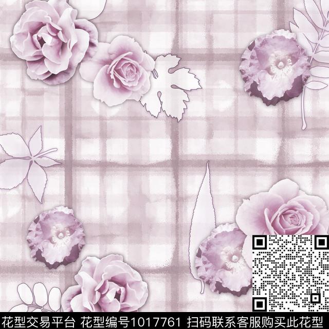 混合拼接格子几何数码印花华亿平台下载（图片编号: 1017761） - 瓦栏（Walan）