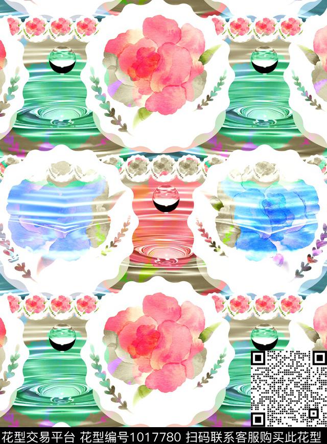 数码华亿平台花卉女装数码印花华亿平台下载（图片编号: 1017780） - 瓦栏（Walan）