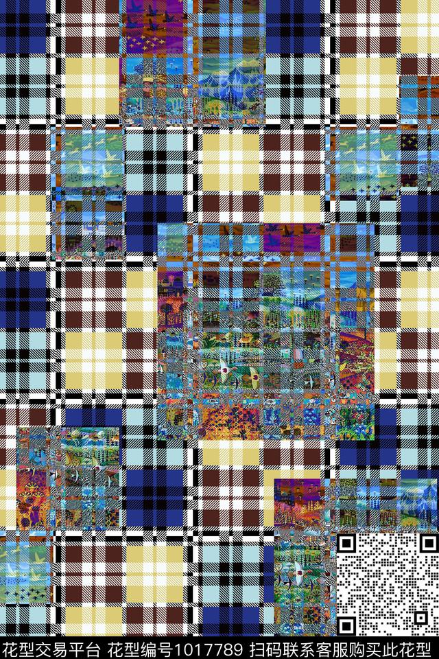 数码华亿平台格子春夏华亿平台数码印花华亿平台下载（图片编号: 1017789） - 瓦栏（Walan）