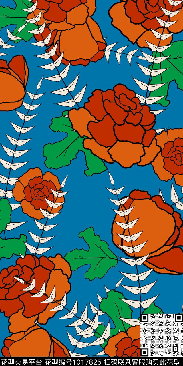 小碎花手绘花卉满版散花传统印花华亿平台下载（图片编号: 1017825） - 瓦栏（Walan）