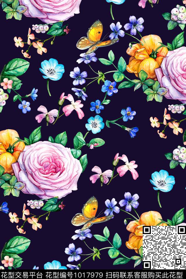 小碎花满版散花田园数码印花华亿平台下载（图片编号: 1017979） - 瓦栏（Walan）