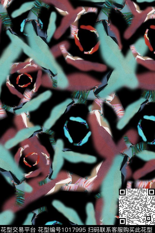 秋冬华亿平台抽象男装休闲花卉数码印花华亿平台下载（图片编号: 1017995） - 瓦栏（Walan）