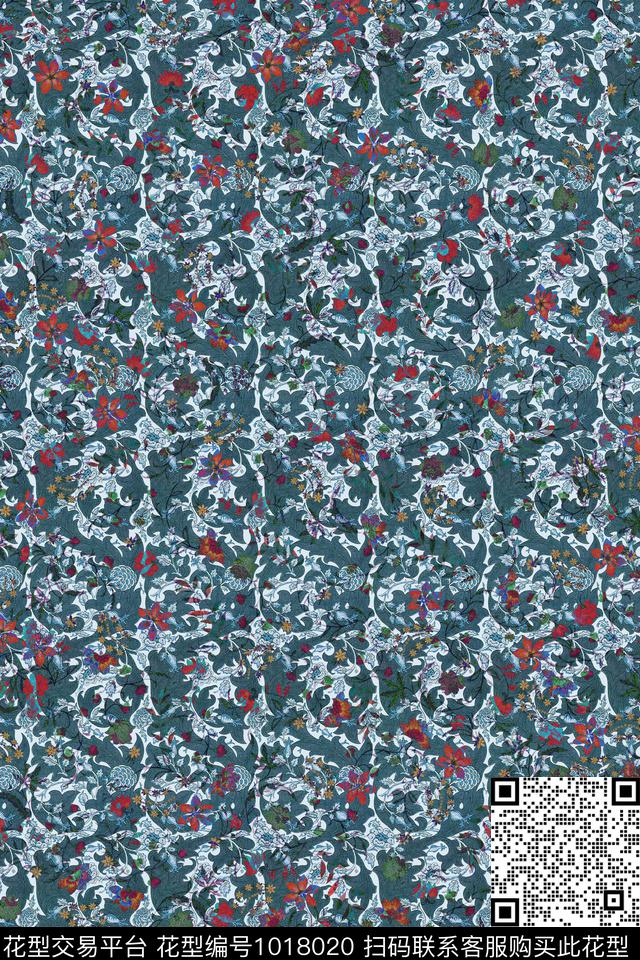 民族风趣味肌理数码印花华亿平台下载（图片编号: 1018020） - 瓦栏（Walan）