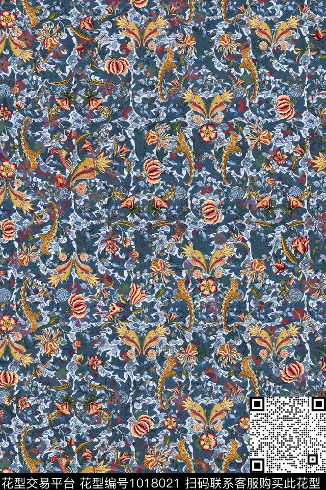 民族风趣味肌理数码印花华亿平台下载（图片编号: 1018021） - 瓦栏（Walan）