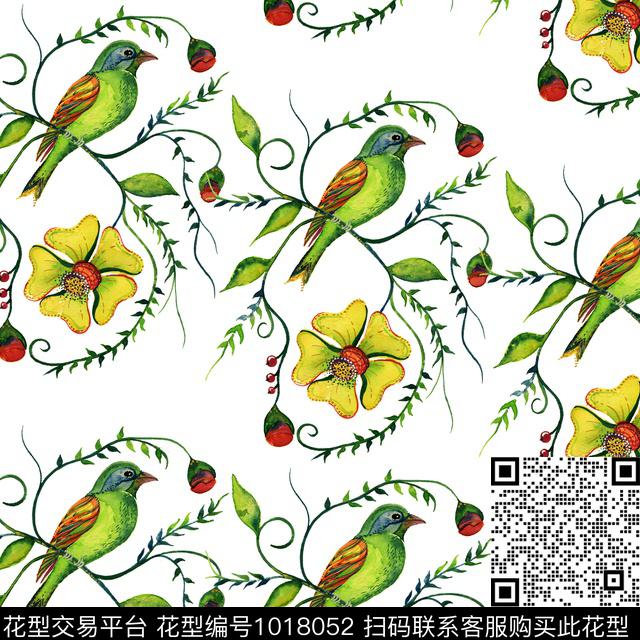 数码华亿平台花卉大牌风数码印花华亿平台下载（图片编号: 1018052） - 瓦栏（Walan）
