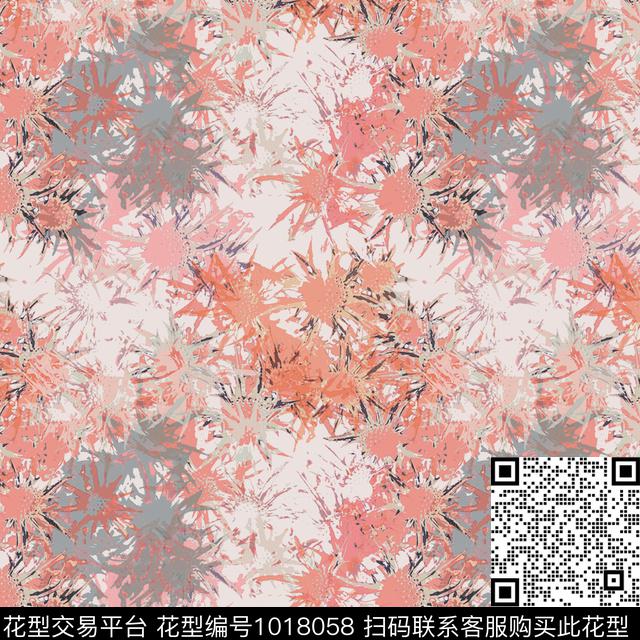 数码华亿平台抽象女装数码印花华亿平台下载（图片编号: 1018058） - 瓦栏（Walan）