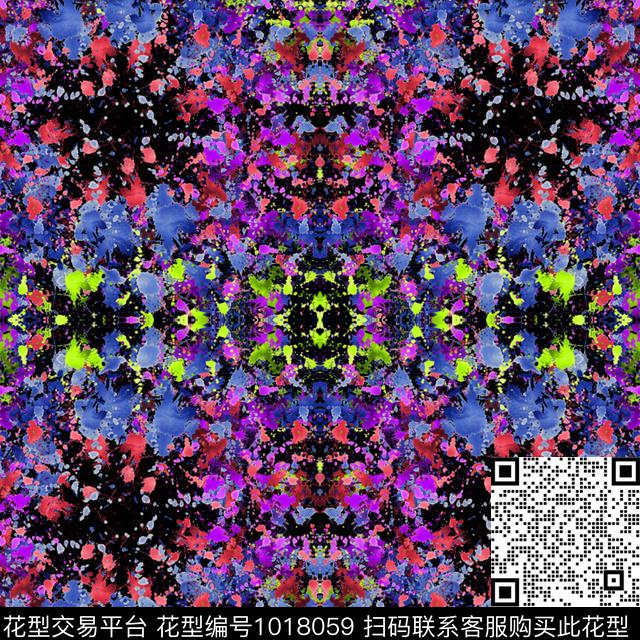 数码华亿平台抽象女装数码印花华亿平台下载（图片编号: 1018059） - 瓦栏（Walan）