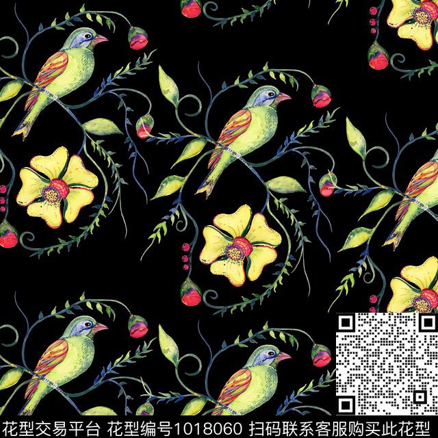 数码华亿平台花卉大牌风数码印花华亿平台下载（图片编号: 1018060） - 瓦栏（Walan）