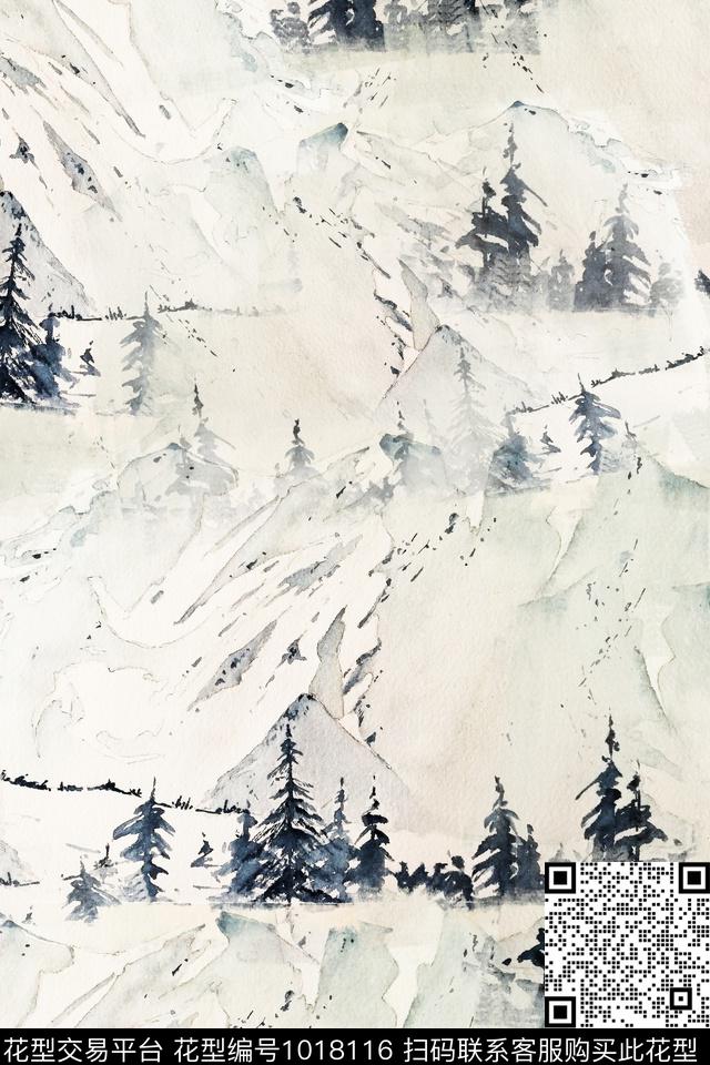 素雅肌理中国风数码印花华亿平台下载（图片编号: 1018116） - 瓦栏（Walan）