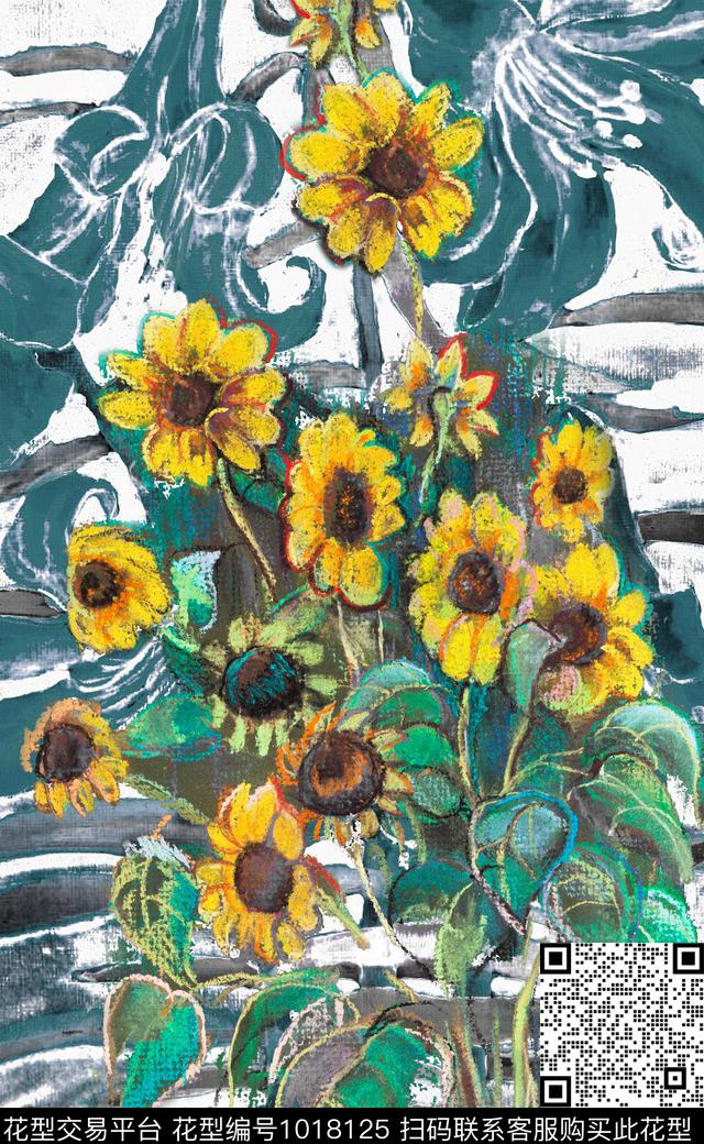 数码华亿平台肌理定位花数码印花华亿平台下载（图片编号: 1018125） - 瓦栏（Walan）