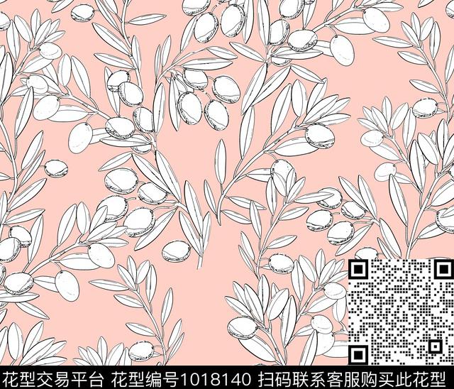 花卉女装水墨风传统印花华亿平台下载（图片编号: 1018140） - 瓦栏（Walan）