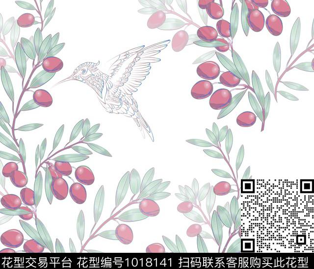 数码华亿平台花卉鸟/昆虫数码印花华亿平台下载（图片编号: 1018141） - 瓦栏（Walan）