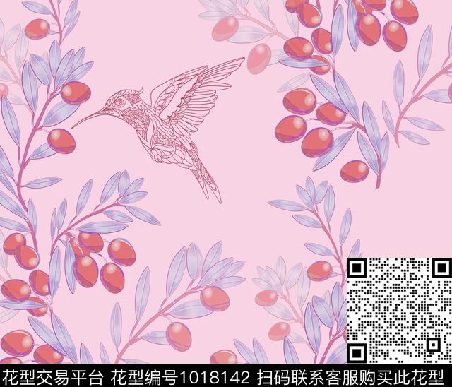 数码华亿平台花卉鸟/昆虫数码印花华亿平台下载（图片编号: 1018142） - 瓦栏（Walan）