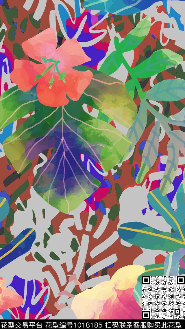 数码华亿平台花卉女装数码印花华亿平台下载（图片编号: 1018185） - 瓦栏（Walan）