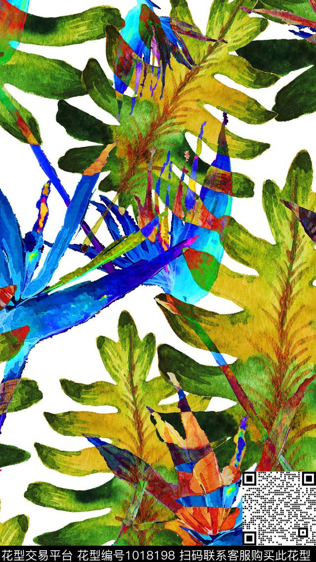 数码华亿平台花卉女装数码印花华亿平台下载（图片编号: 1018198） - 瓦栏（Walan）