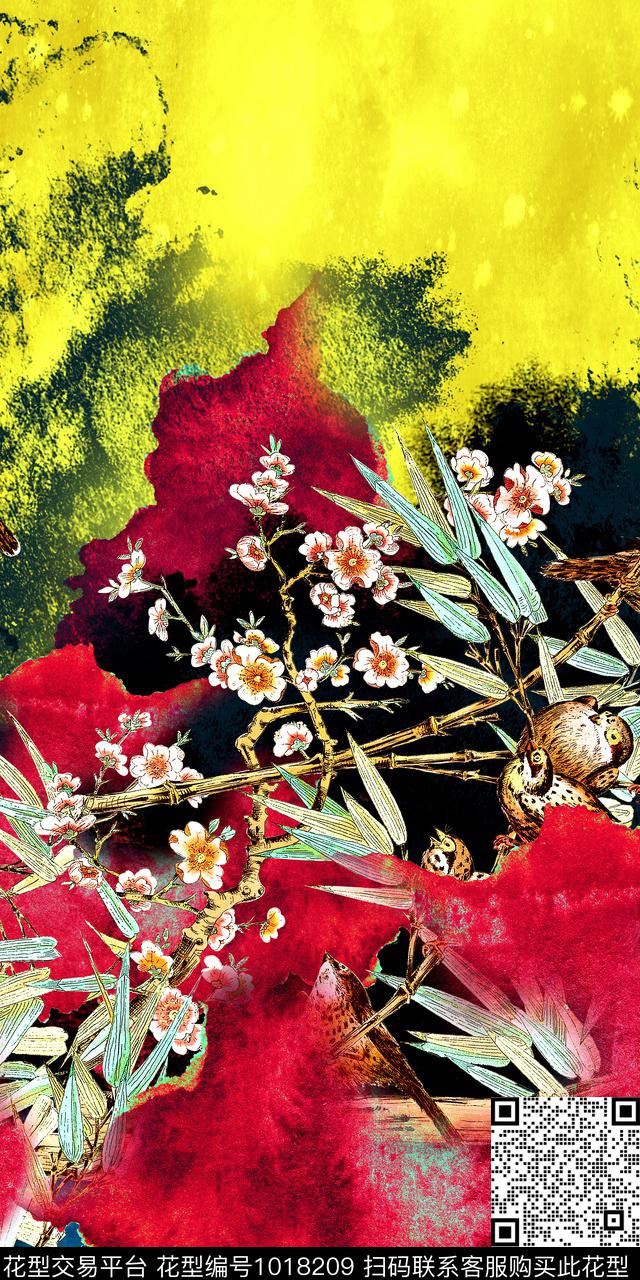 民族风定位花花卉数码印花华亿平台下载（图片编号: 1018209） - 瓦栏（Walan）