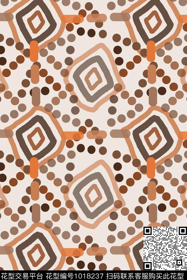 秋冬华亿平台手绘线条笔触男装休闲花卉传统印花华亿平台下载（图片编号: 1018237） - 瓦栏（Walan）