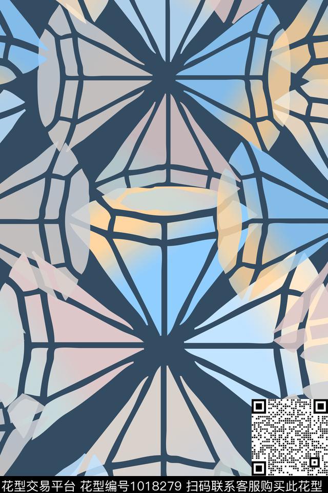 秋冬华亿平台渐变径庭迷彩数码印花华亿平台下载（图片编号: 1018279） - 瓦栏（Walan）