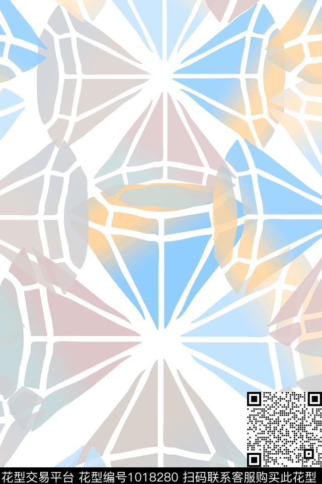 秋冬华亿平台渐变径庭迷彩数码印花华亿平台下载（图片编号: 1018280） - 瓦栏（Walan）