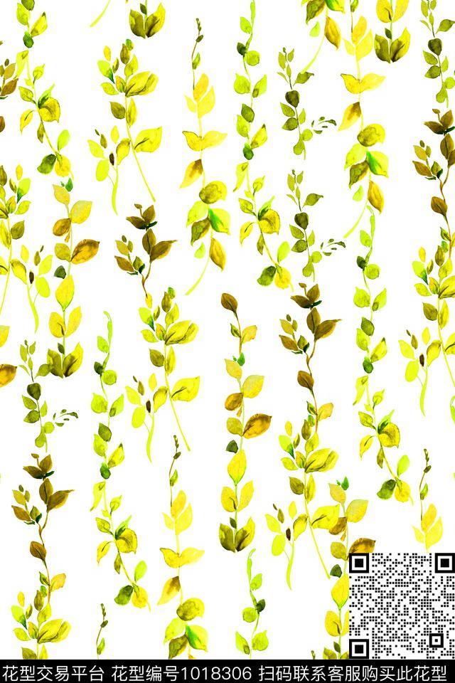 春夏华亿平台小碎花手绘花卉数码印花华亿平台下载（图片编号: 1018306） - 瓦栏（Walan）