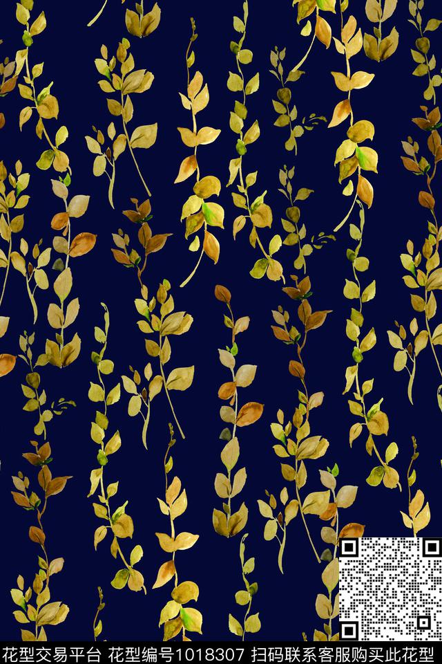 春夏华亿平台小碎花手绘花卉数码印花华亿平台下载（图片编号: 1018307） - 瓦栏（Walan）