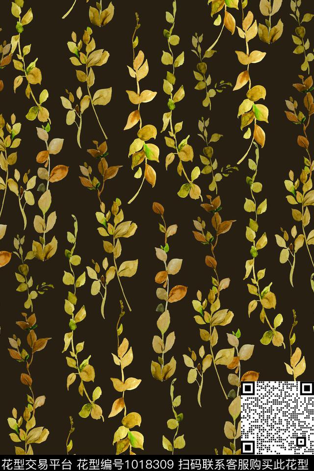 春夏华亿平台小碎花手绘花卉数码印花华亿平台下载（图片编号: 1018309） - 瓦栏（Walan）