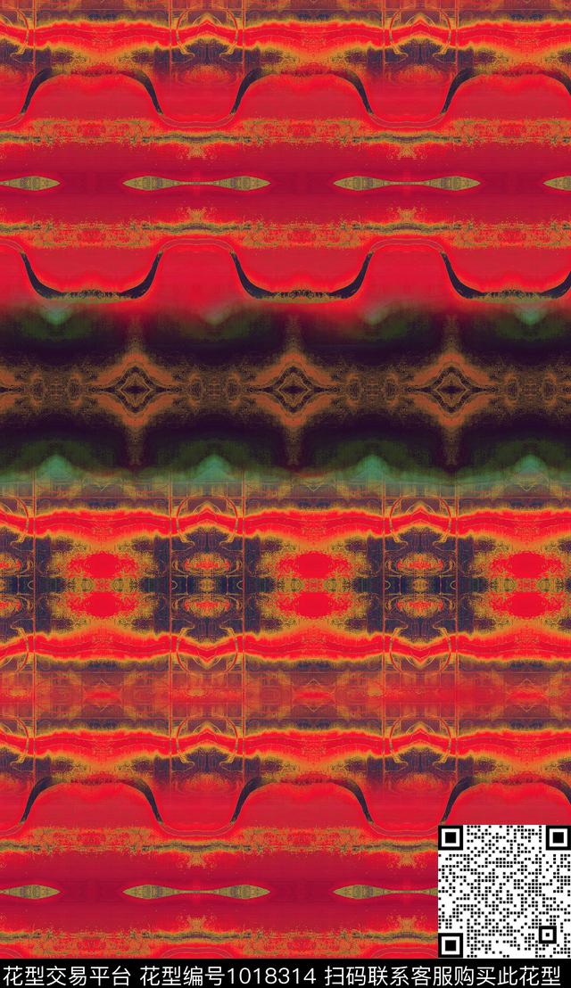 深圳民族风几何数码印花华亿平台下载（图片编号: 1018314） - 瓦栏（Walan）