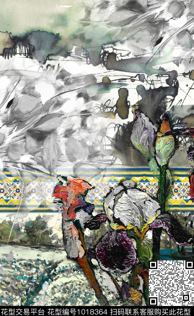 大花数码华亿平台民族风数码印花华亿平台下载（图片编号: 1018364） - 瓦栏（Walan）