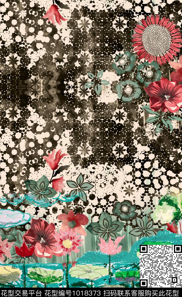 大花数码华亿平台民族风数码印花华亿平台下载（图片编号: 1018373） - 瓦栏（Walan）