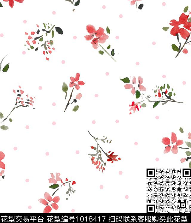 数码华亿平台花卉女装数码印花华亿平台下载（图片编号: 1018417） - 瓦栏（Walan）