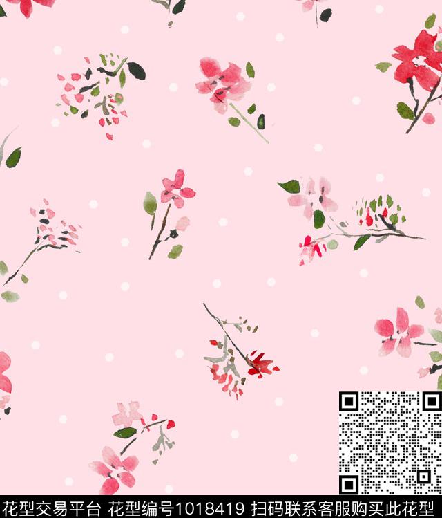 数码华亿平台花卉女装数码印花华亿平台下载（图片编号: 1018419） - 瓦栏（Walan）