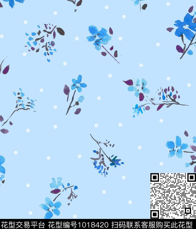 数码华亿平台花卉女装数码印花华亿平台下载（图片编号: 1018420） - 瓦栏（Walan）