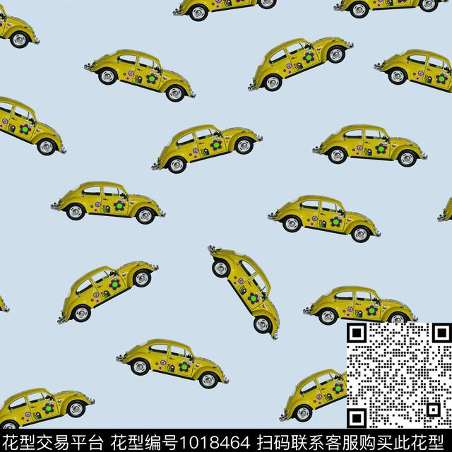 简约小汽车趣味时尚传统印花华亿平台下载（图片编号: 1018464） - 瓦栏（Walan）